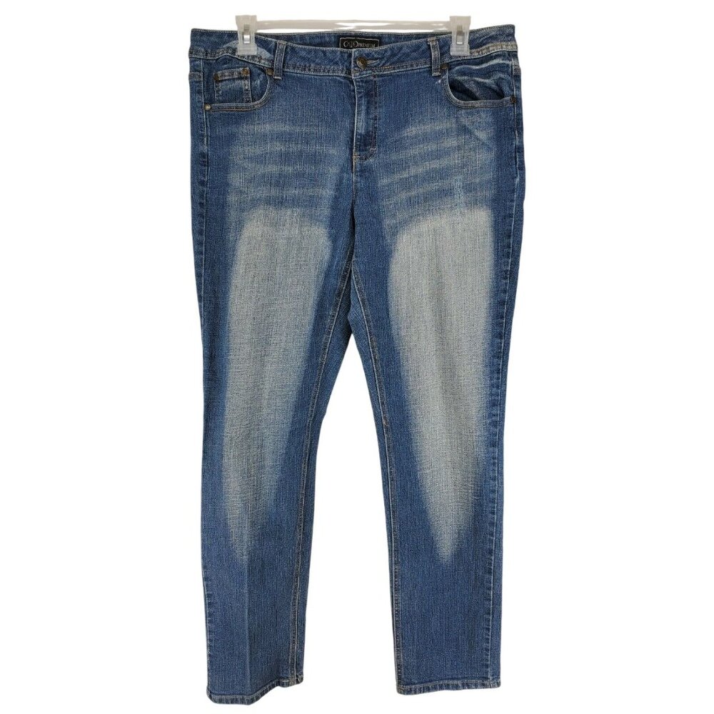 Cato Jeans Women's Size 18 Straight Medium Faded Wash Stretch